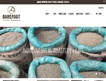 Tablet Screenshot of barefootcoffee.com